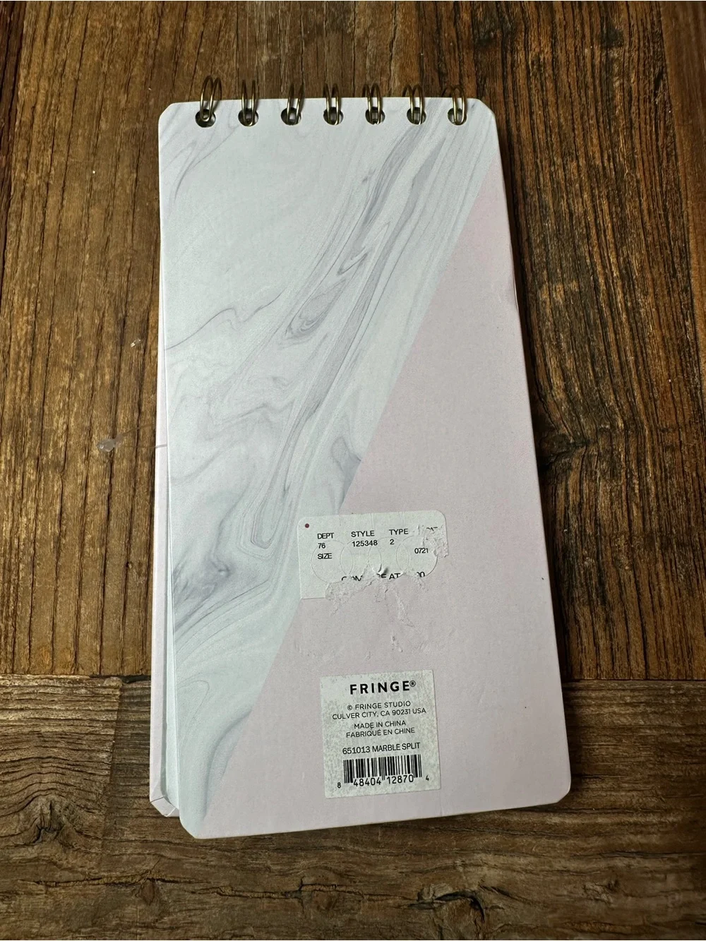Gold Metallic Pen Attached Notebook - Home Office